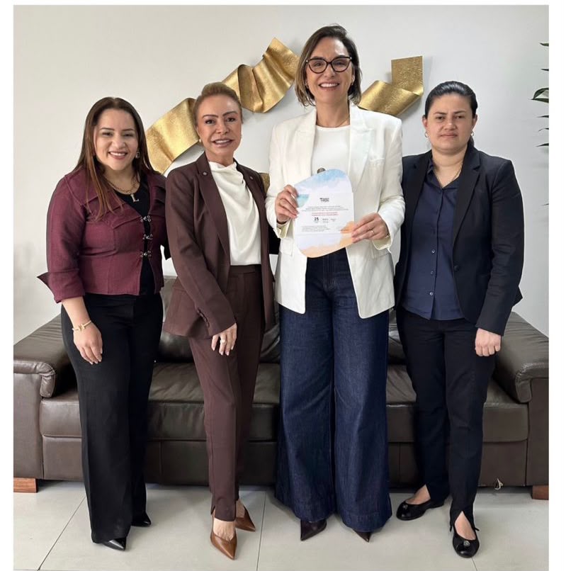 Equipe do Instituto Ágape Integra em encontro institucional com a Primeira-Dama de Ponta Porã